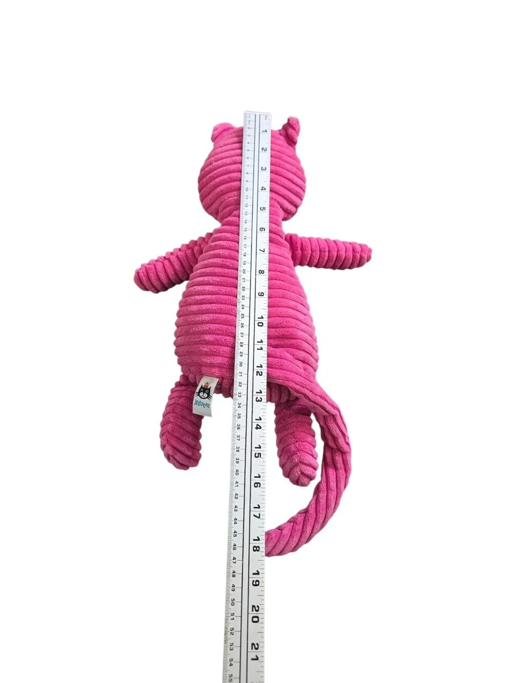 Jellycat Cory Roy Cat Pink Long Tail Stuffed Animal Plush
